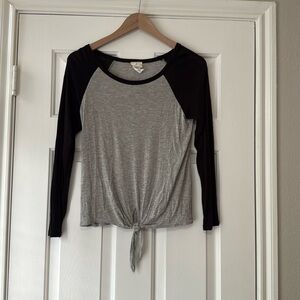 Tie-Front Long Sleeve Tee